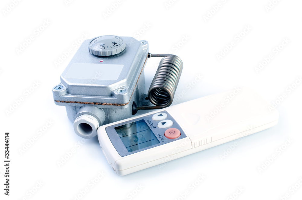 Thermostat and air conditioner remote control Thermostat and air conditioner remote control