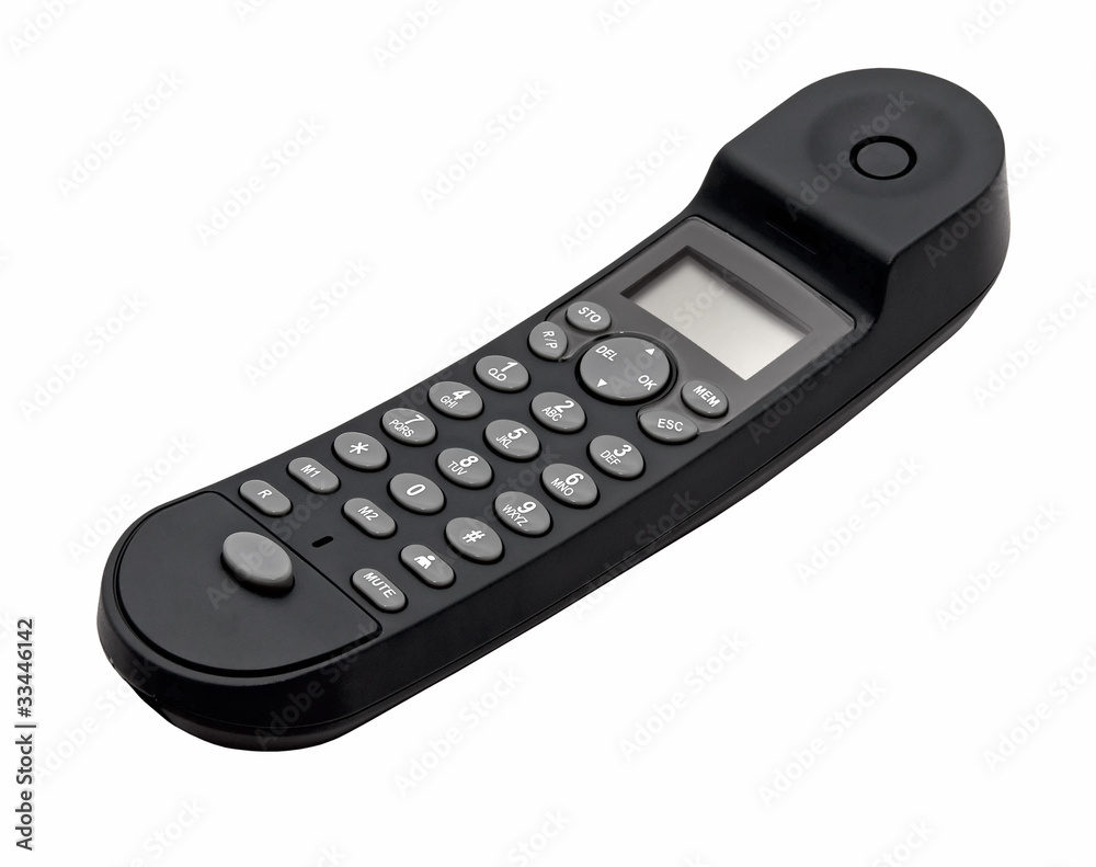 simple classic cordless phone isolated on white background simple classic cordless phone isolated on white background