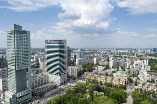 Panorama of Warsaw City