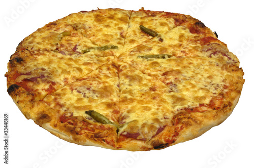 Fotografi pizza bomba isolated - freisteller