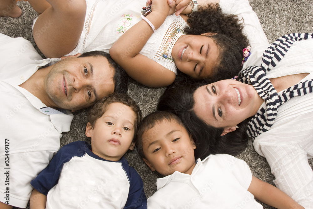 Beautiful family enjoying