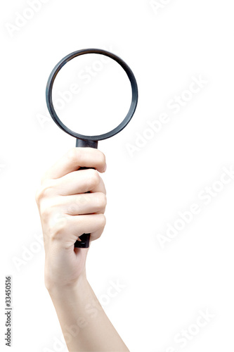 a magnifying glass hovering over as Inspection