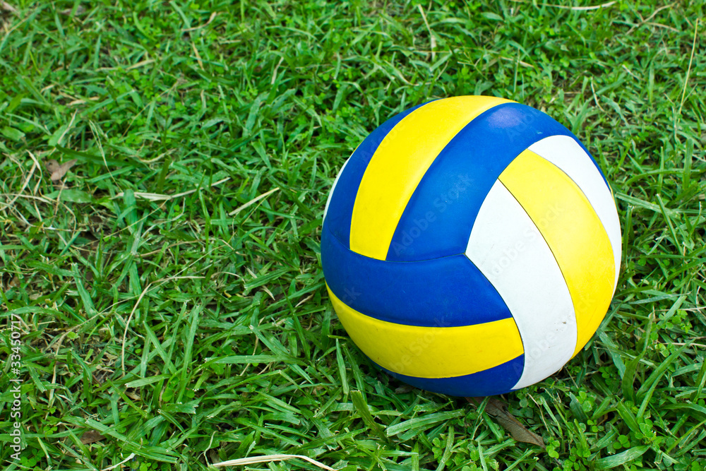 Volleyball ball on the field