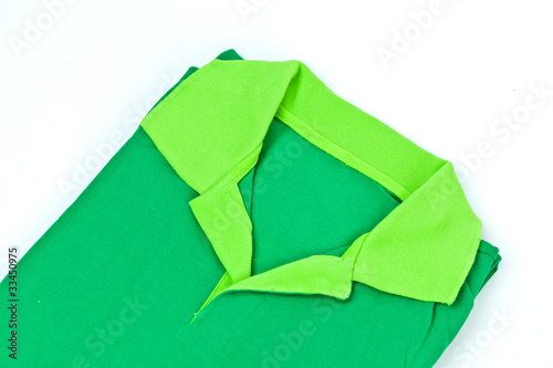 green men shirt isolated on white background