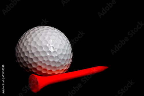 Golf ball with plastic tee