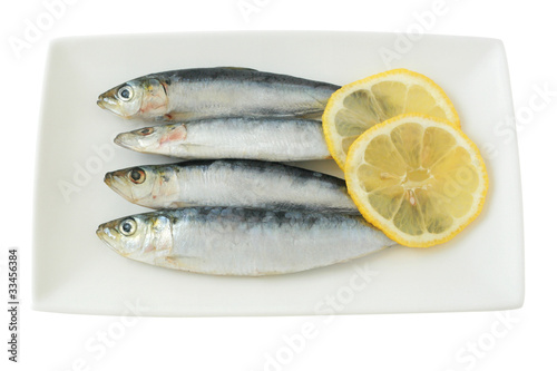 fresh sardines with lemon