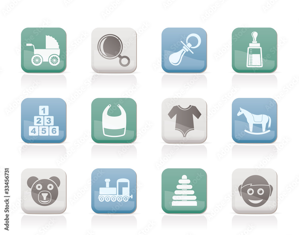 baby and children icons - vector icon set baby and children icons - vector icon set