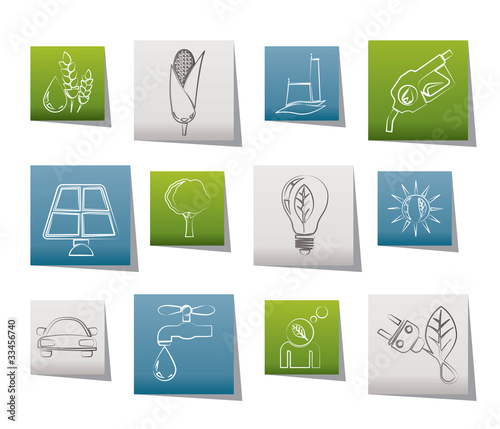 Ecology, environment and nature icons - vector illustration