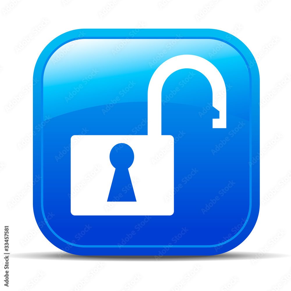 Padlock unlock Internet button Icon Padlock unlock Internet button Icon