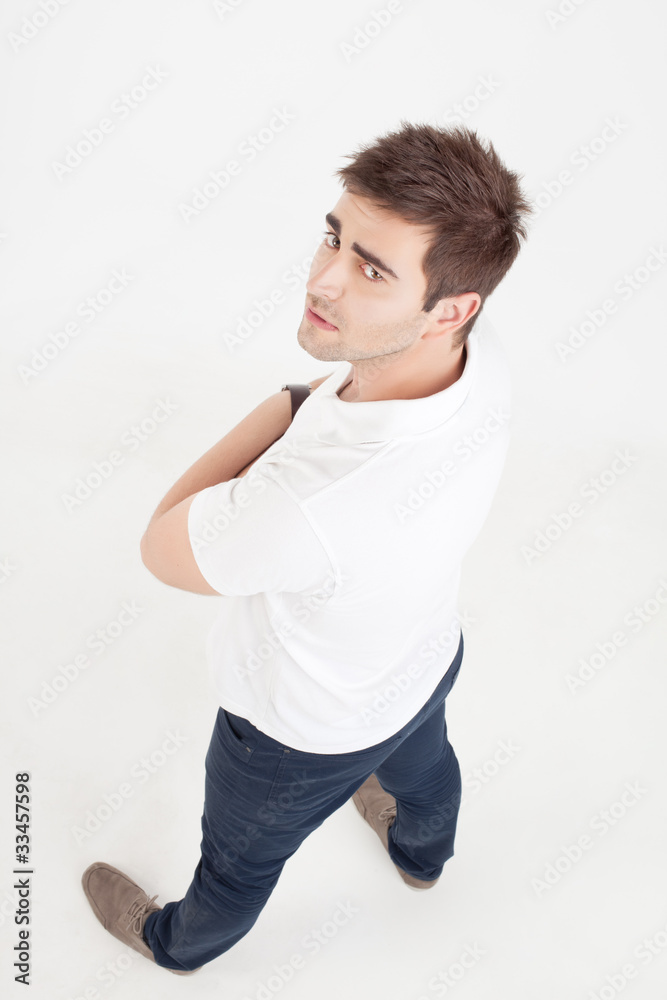 man with raised eyebrow man with raised eyebrow