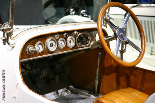 classic  mercedes benz car interior фототапет