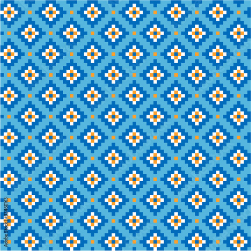 National uzbek pattern, seamless