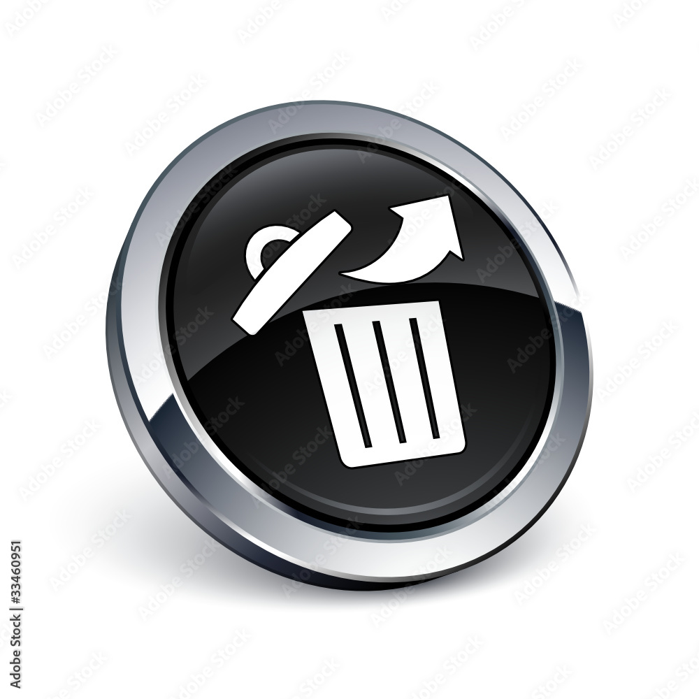icône bouton internet poubelle