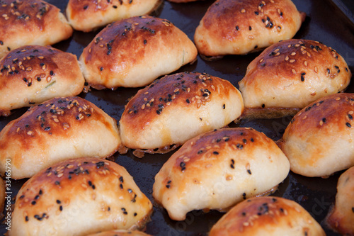 croissant bake bun savory on tray photo