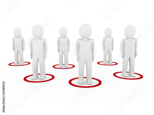 3d men teamwork network