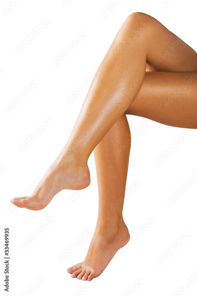 Beautiful legs on white Beautiful legs on white