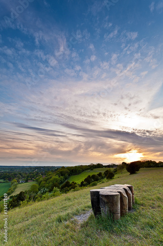 North Downs at Sunset