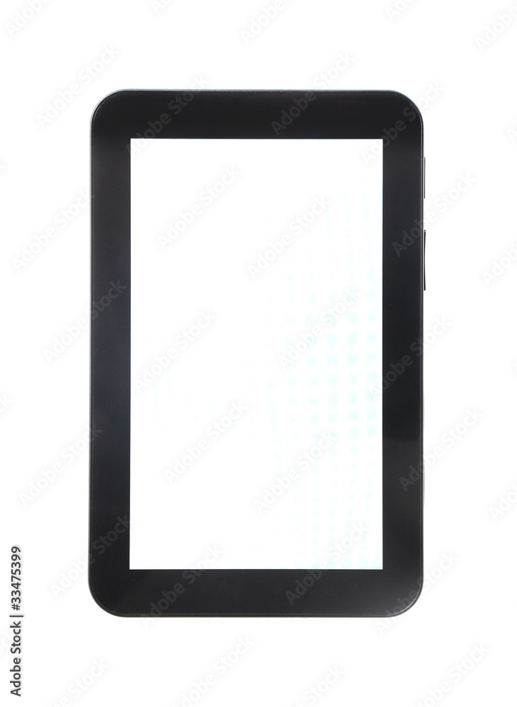touch pad PC isolated on white background touch pad PC isolated on white background