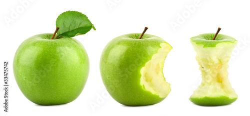 Green apple row photo