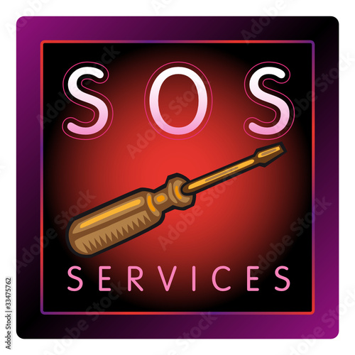 SOS, service, tournevis, visser, réparateur, artisan, bricolage