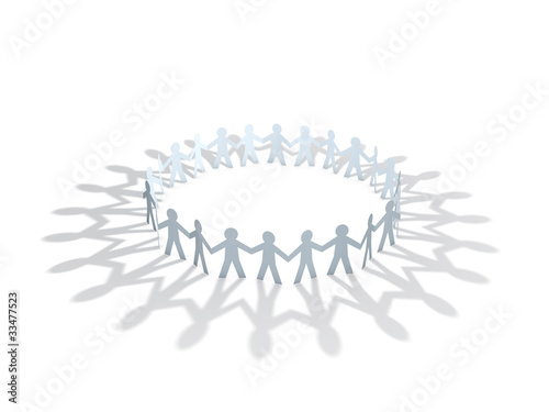 paper men team circle