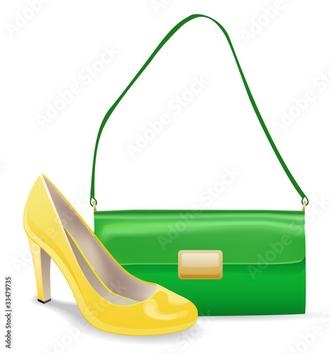 Women accessories  bag and shoe.