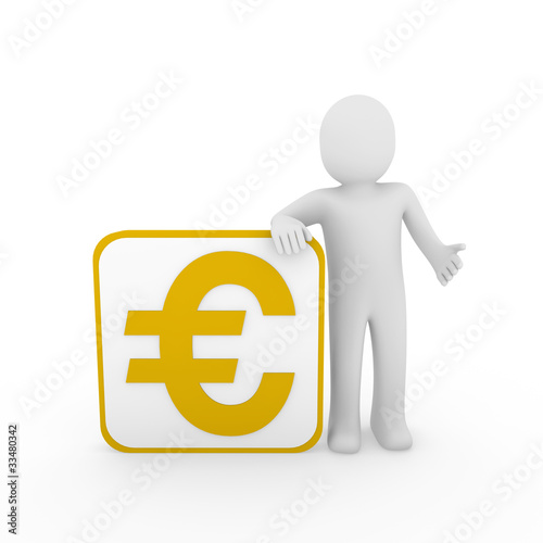 3d man euro gold cube