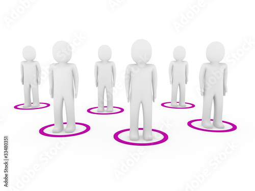 3d men teamwork network