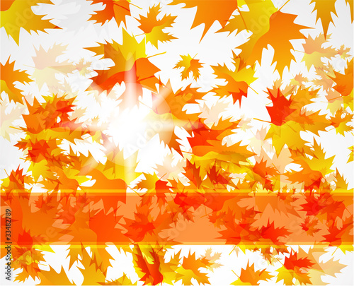 Abstract vector autumn background