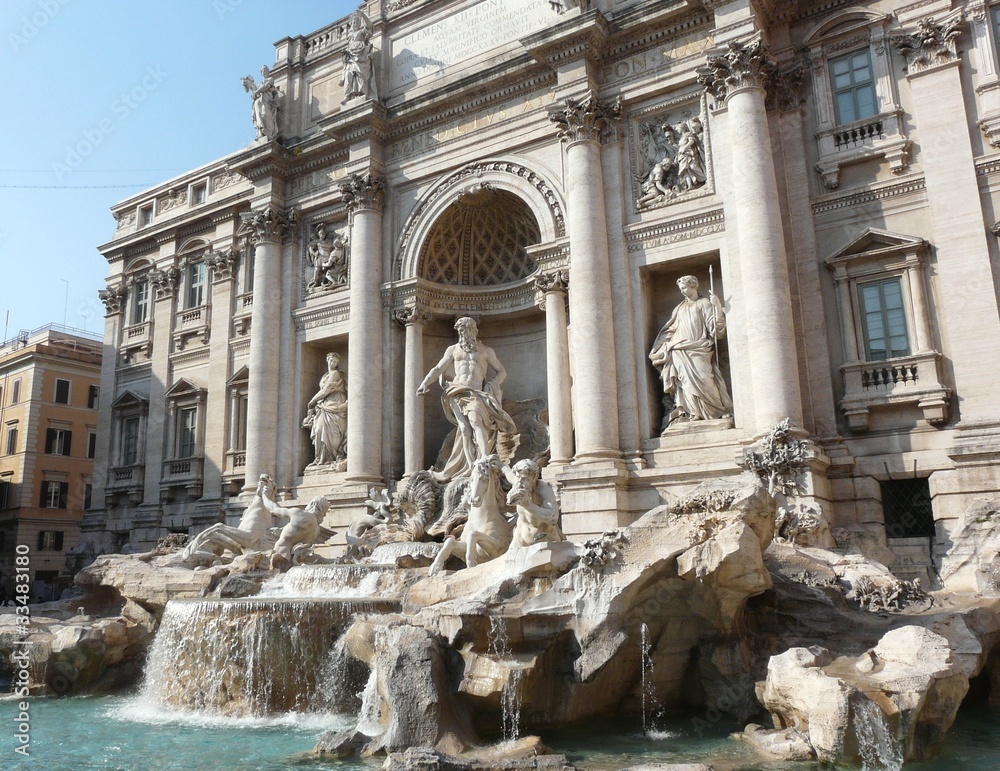 Trevi fountain (Fontana di Trevi) in Rome, Italy