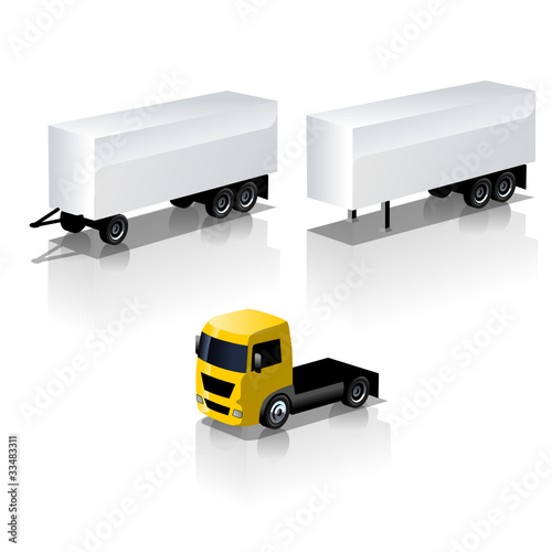 Vector truck icons set