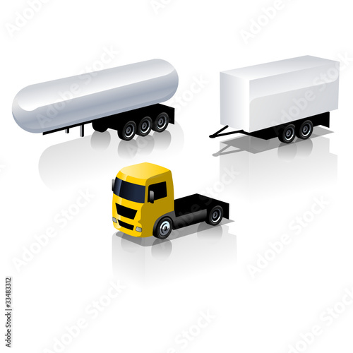 Vector truck icons set