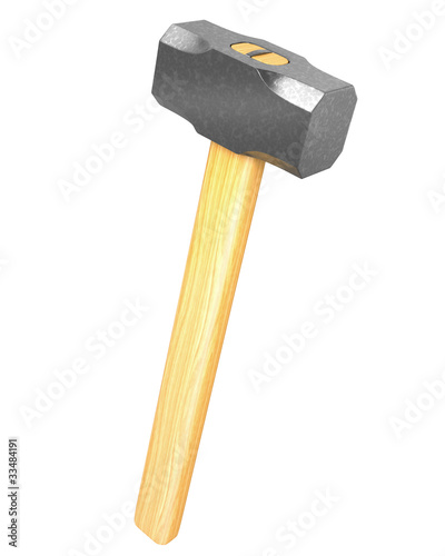 Metal sledge hammer isolated