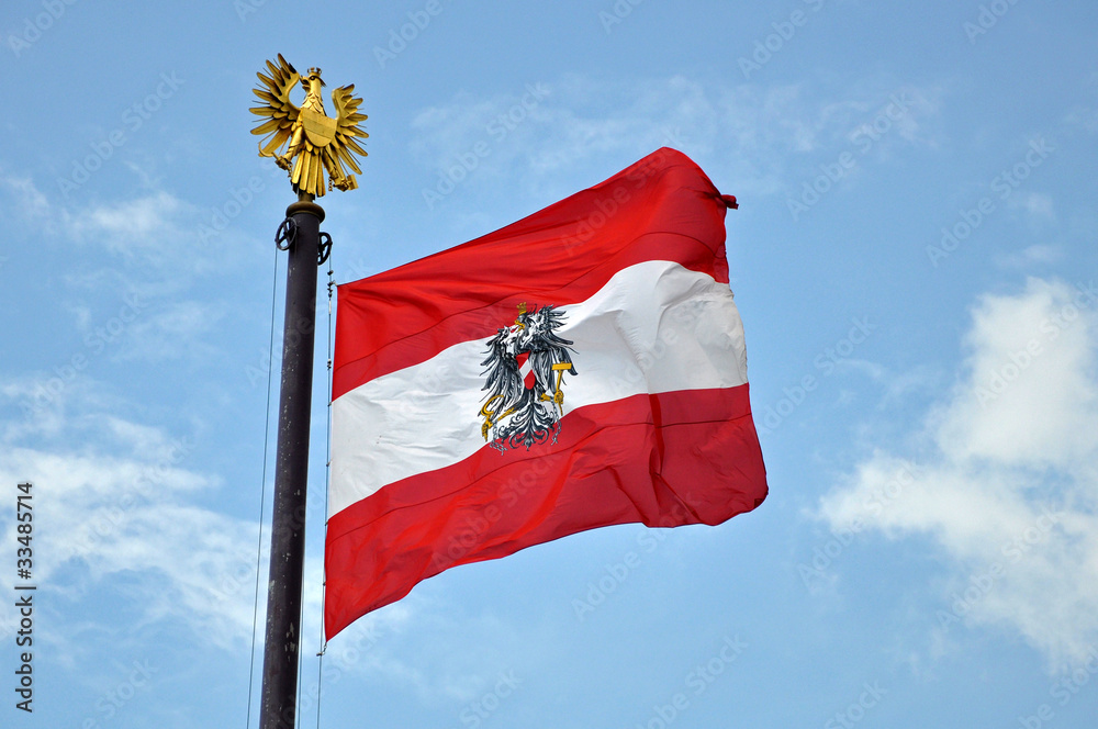 Fototapeta premium Flaga Austrii