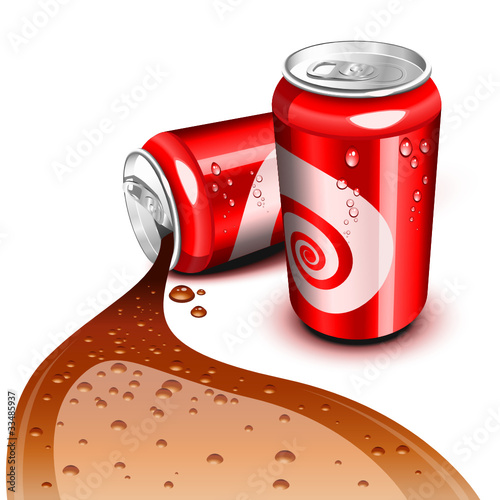Flowing Cola can
