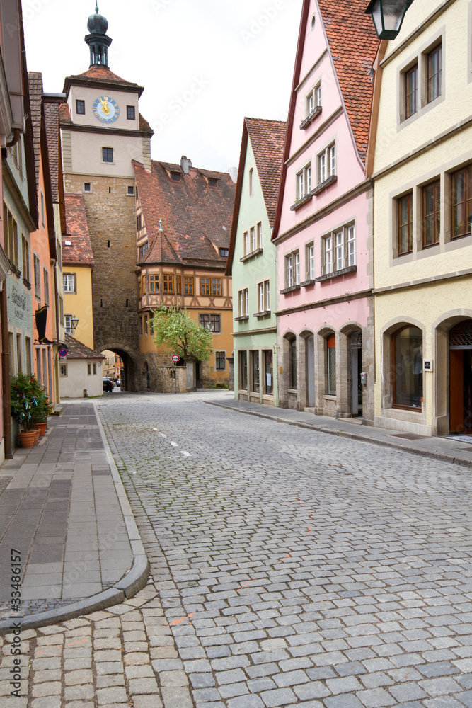 Rothenburg mit einem seiner mittelalterlichen Türme