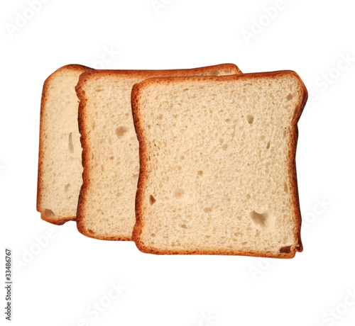 bake bread isolated on white background