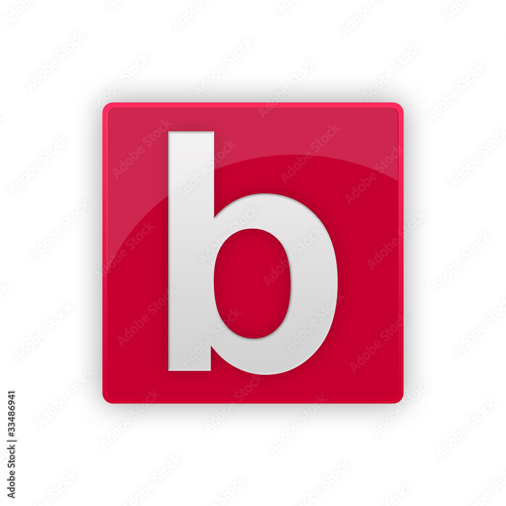 Botão com letra b Botão com letra b