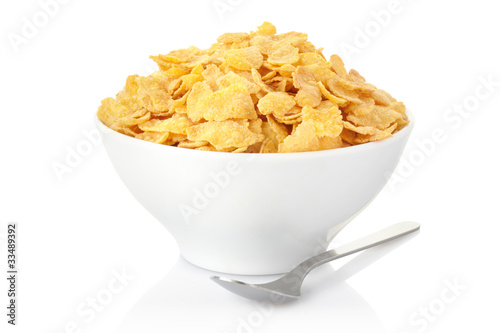 Corn flakes bowl photo