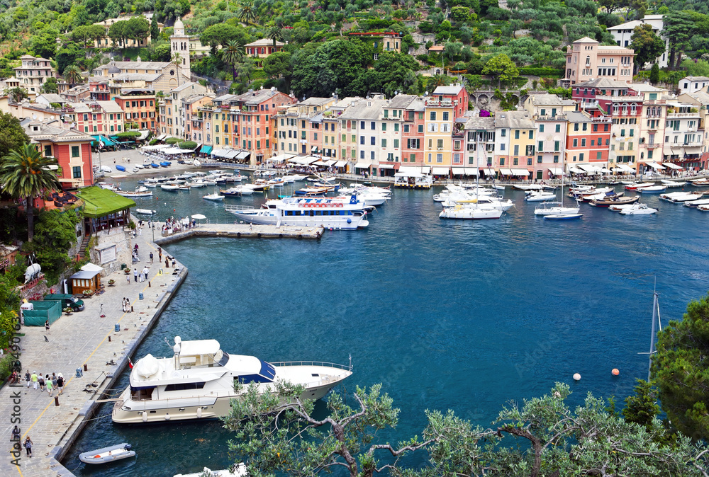 World famous Portofino village near Genova, Italy