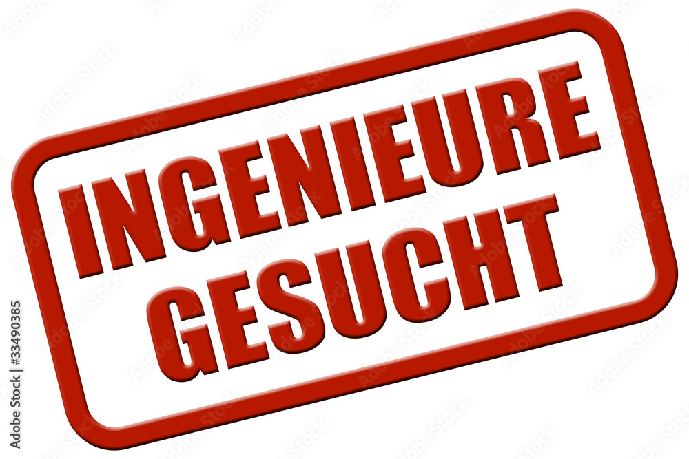 Stempel rot rel INGENIEURE GESUCHT Stempel rot rel INGENIEURE GESUCHT