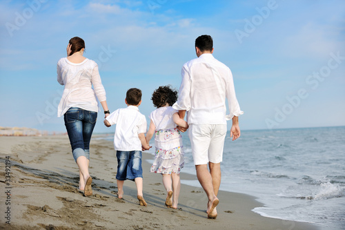 happy young family have fun on beach © .shock