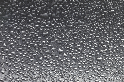 Water droplets and condensation on brush metal