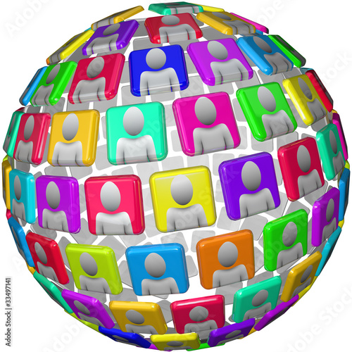 People in Spherical Pattern...