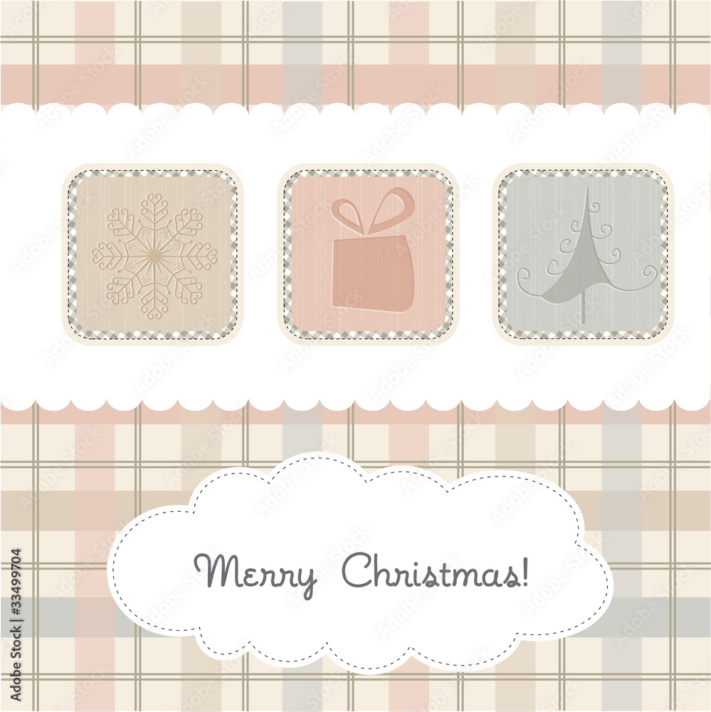 Fototapeta premium Delicate Christmas greeting card