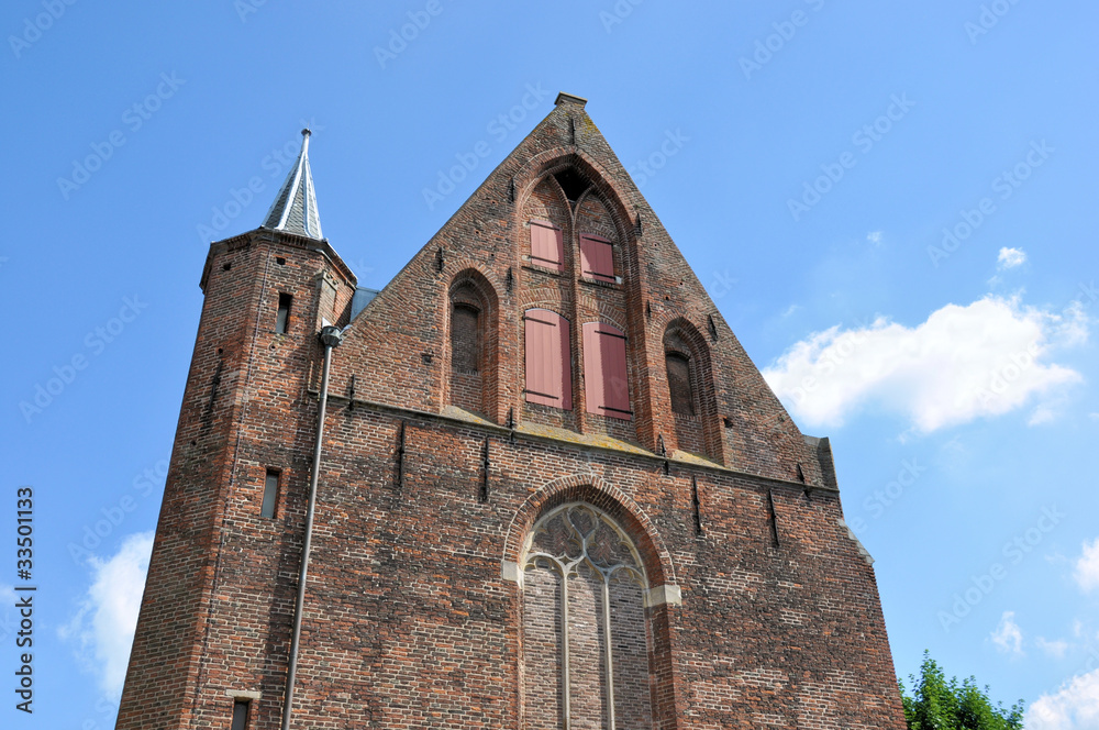 Fototapeta premium Detailed view of an old small church building