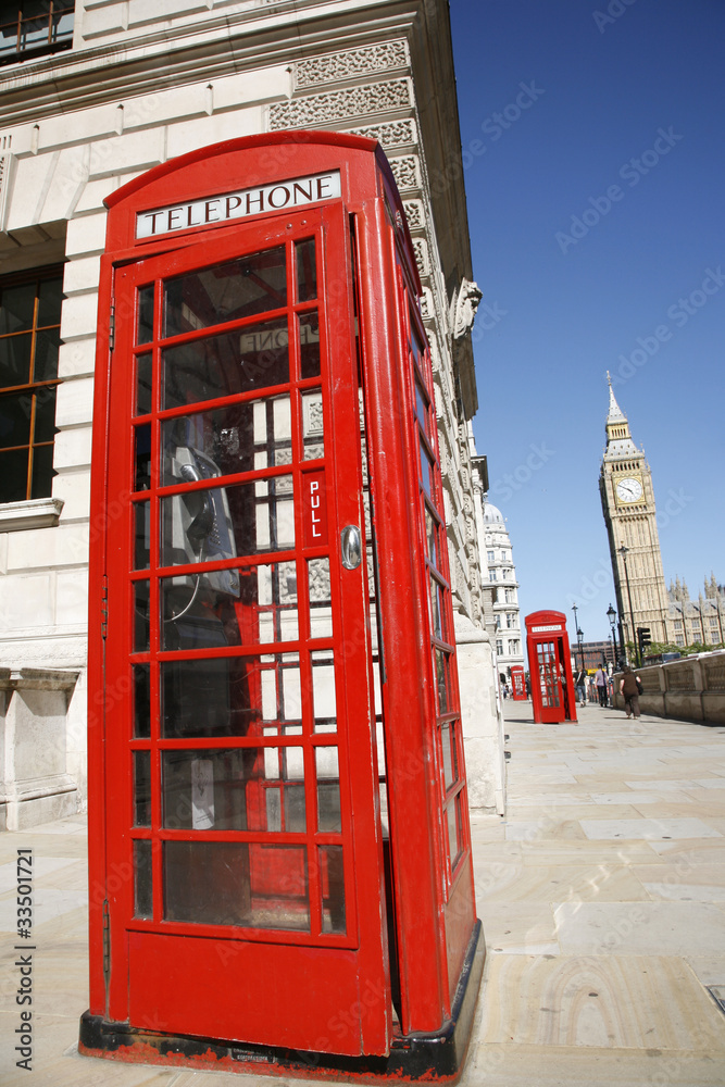 Big Ben and Red Telephone Booth Big Ben and Red Telephone Booth