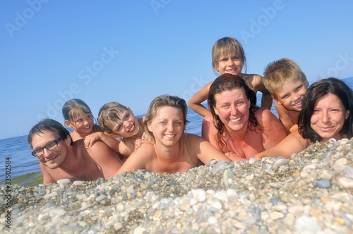 happy people on the beach © Cherry-Merry