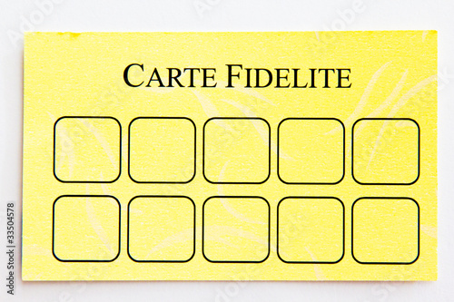 Tableau sur toile carte fidelité
