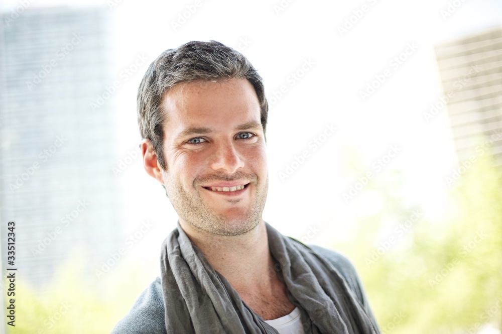 Smiling handsome man outdoors Smiling handsome man outdoors